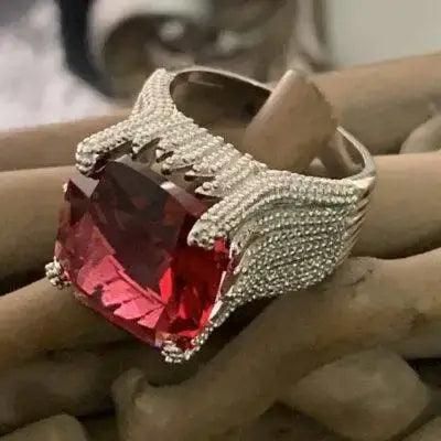 Red Large Stone Ring