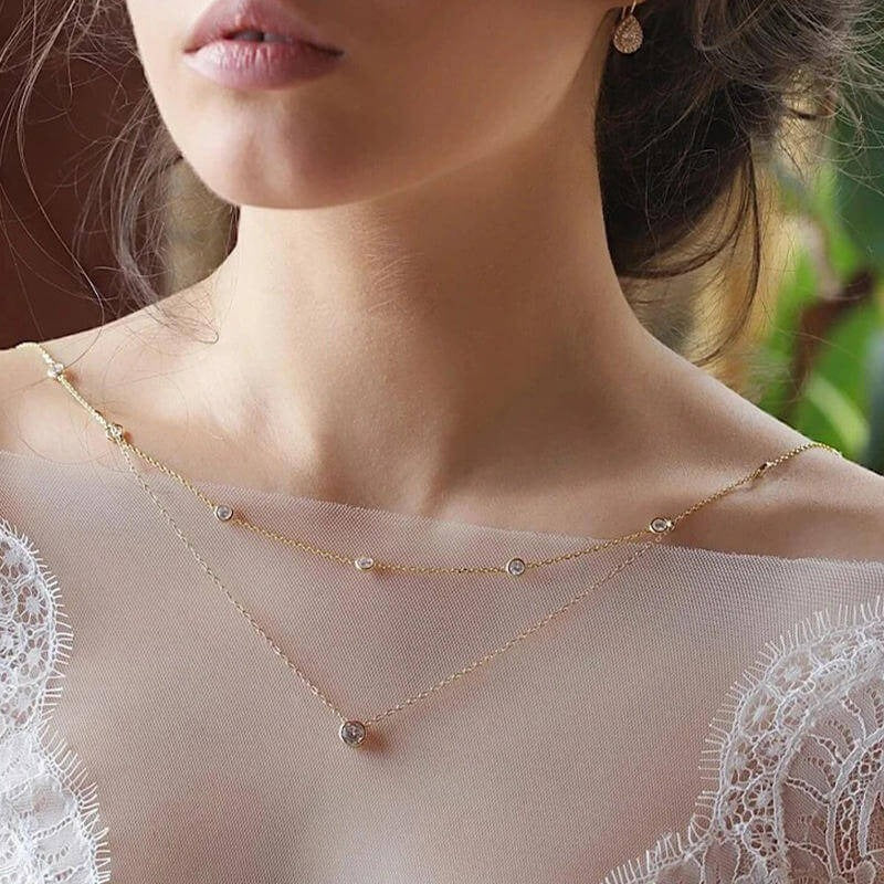 18K Multi Layered Back Chain