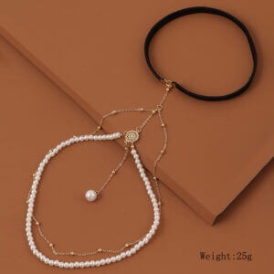 Multi-layer Pearl Leg Gold Plated Chain