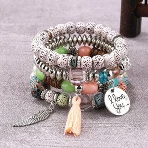 bohemian beads bracelet