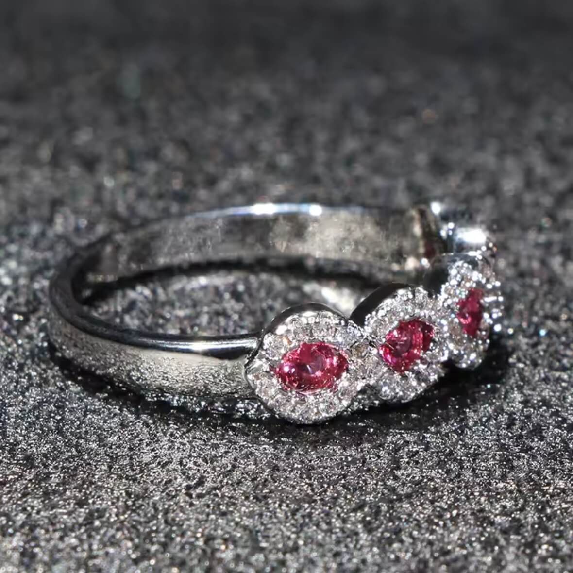 Ruby Ring With Zircon