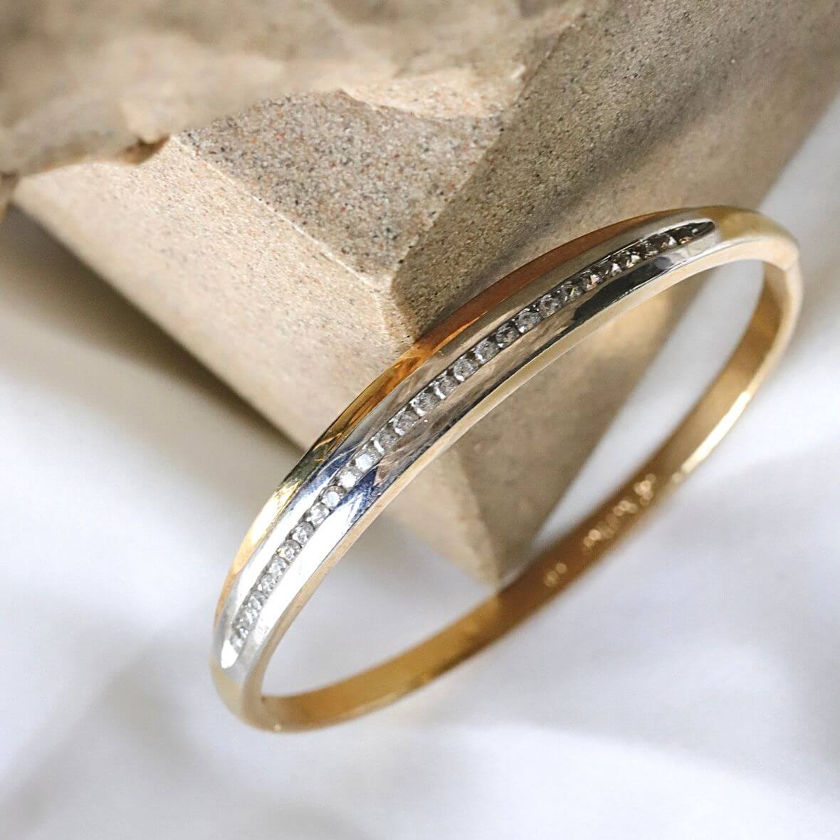 Gold Plated Crystal Studded Bangle