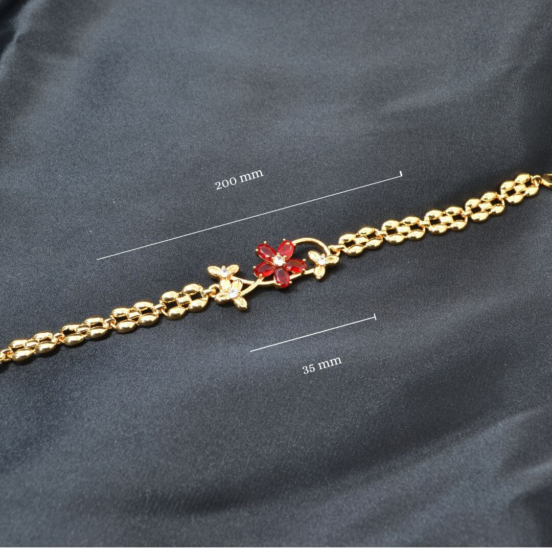 Ruby Thick Chain Bracelet