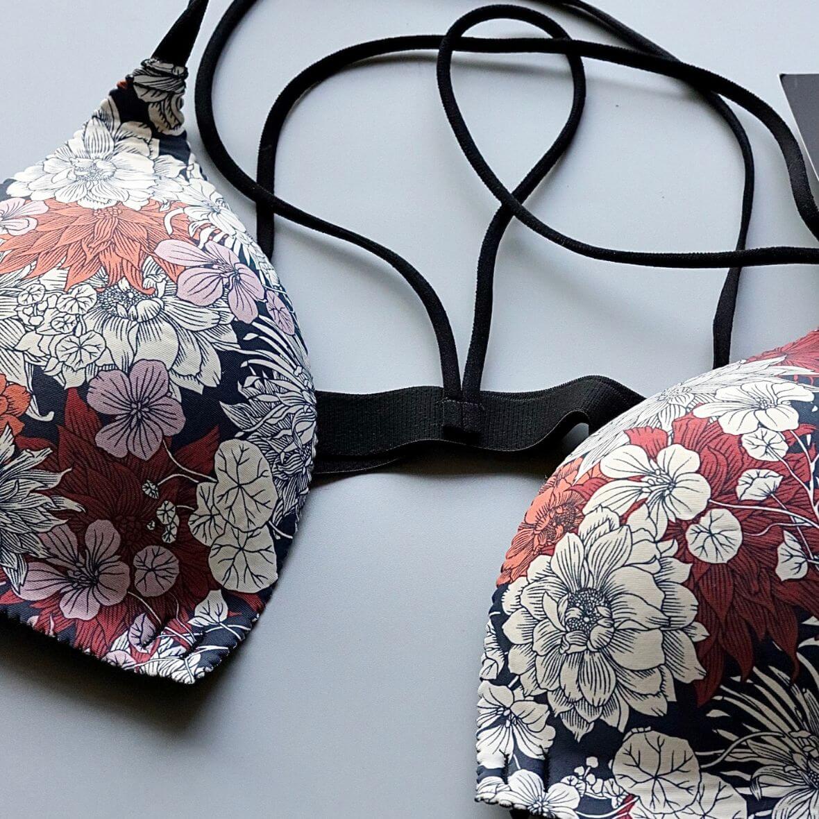 Push Up Floral Bra