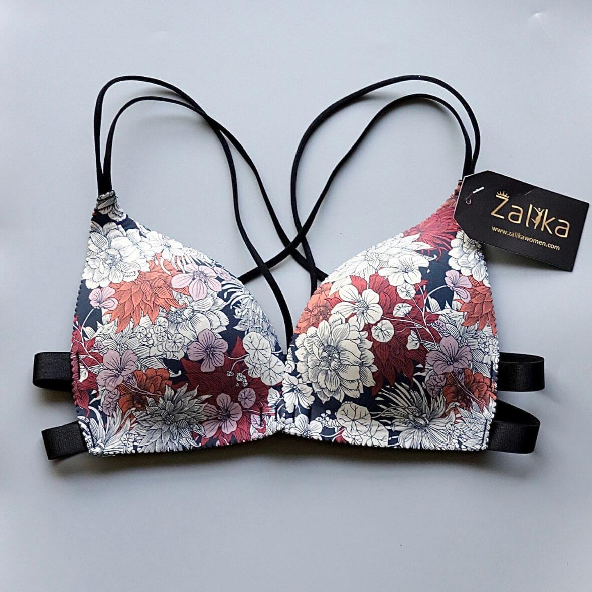 Push Up Floral Bra