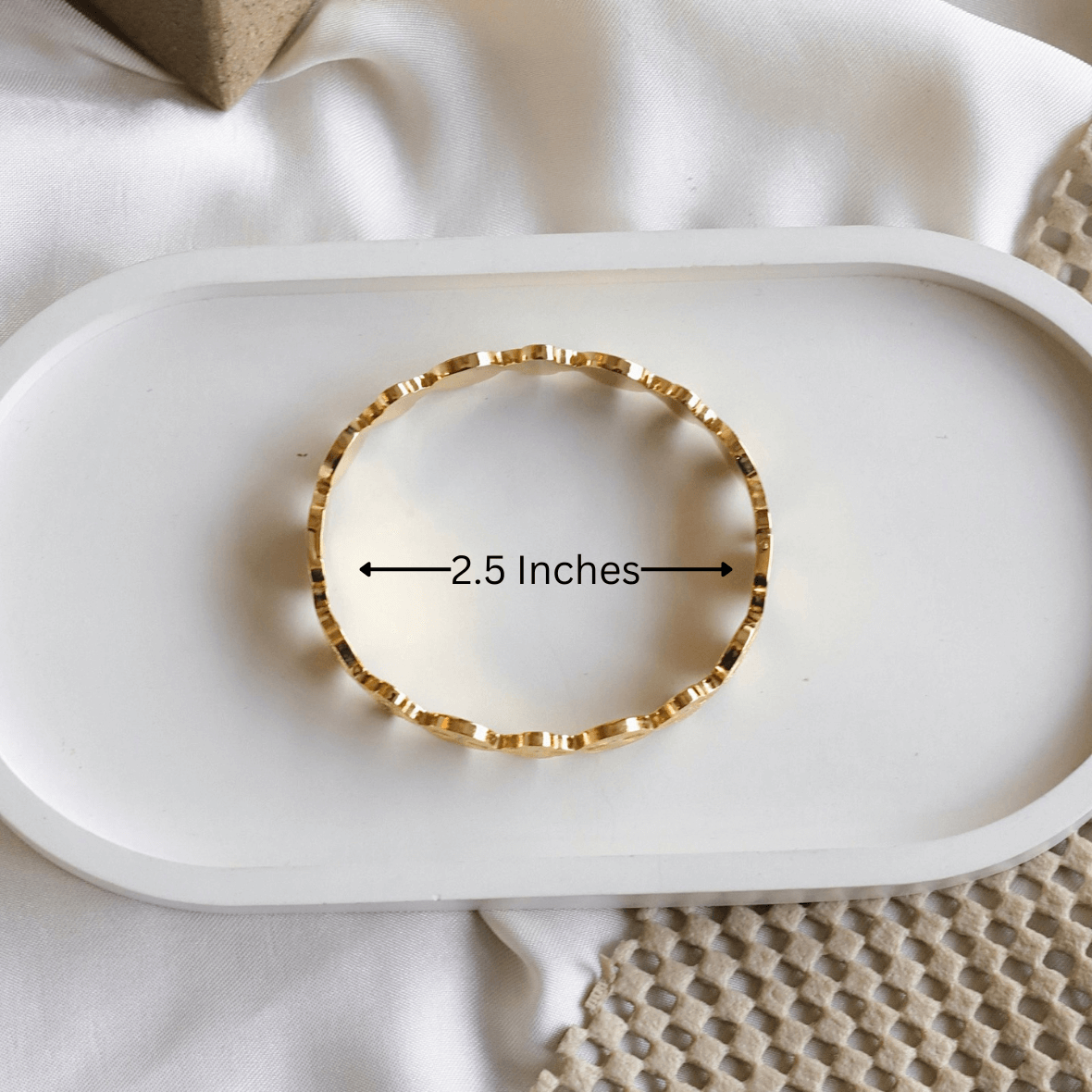 Stainless Steel Leaf Bangle