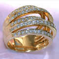 18K Gold Plating White Zircon Ring