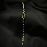18k Gold Plated Safety Pin Link Bracelet