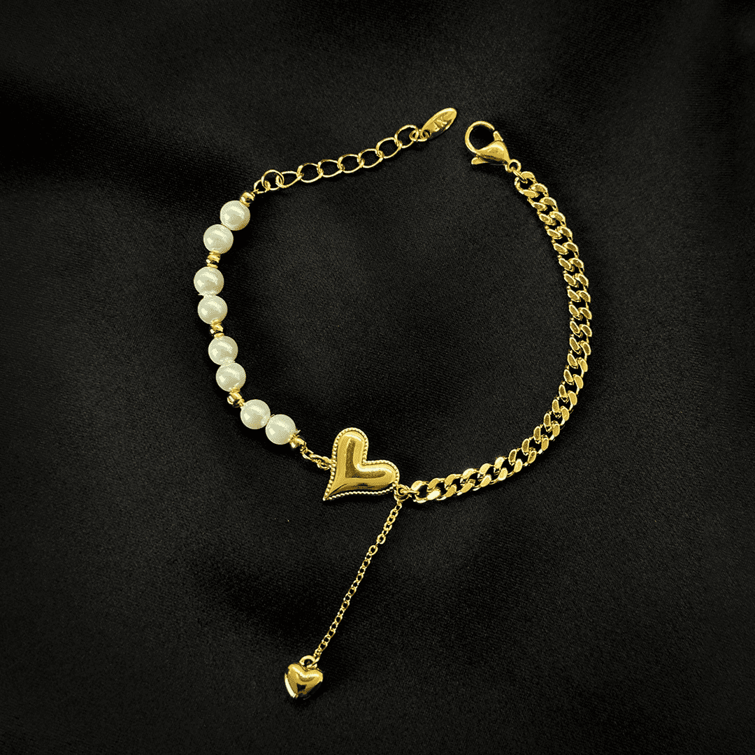 Heart Link Charm Bracelet