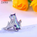 Multi Colored Rainbow Zircon Ring