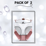 Polyester Bow Panties Pack Of 2 (Large){White, Dark pink}