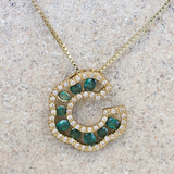 C Shape Diamond Halo