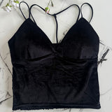 Velvet light padded full lenght top