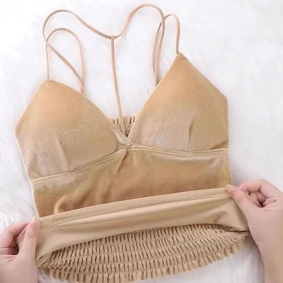 Velvet light padded full lenght top