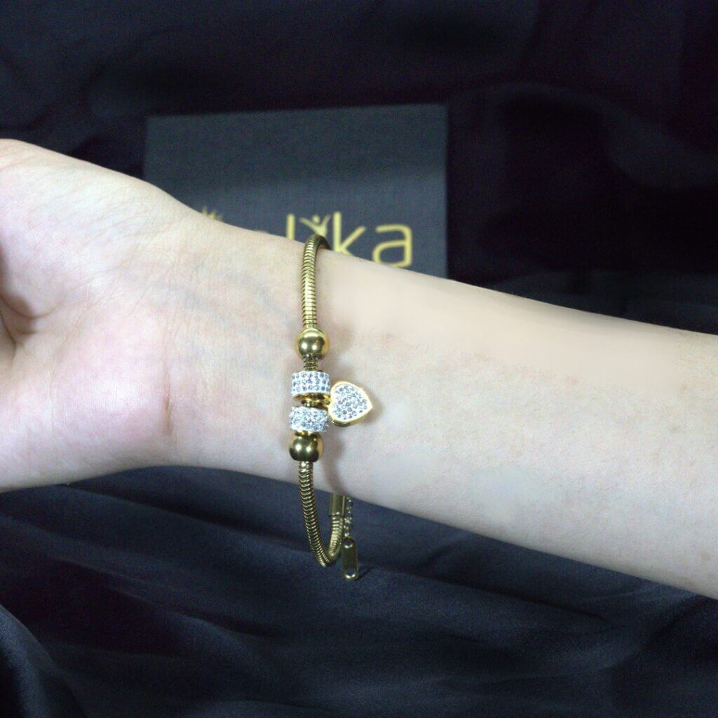 Waterproof Crystal Heart Shaped Bracelet