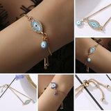 Sky Blue Evil Eye Charm Bracelet