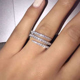 3 line Eternity Fashion Ring