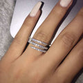 3 line Eternity Fashion Ring