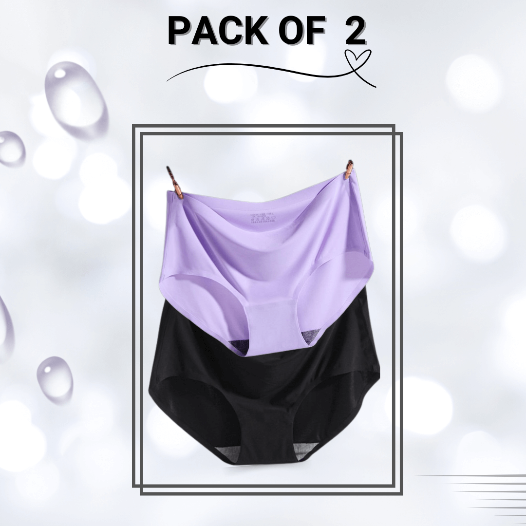 Seamless Panties Pack Of 2 (Small) {Black, Purple}