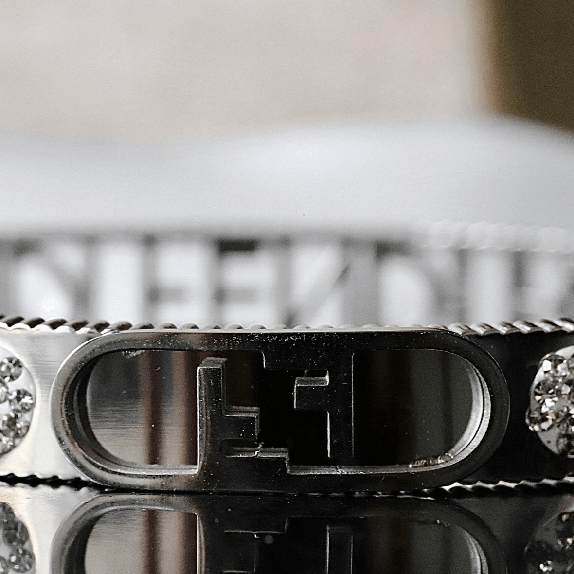 Stainless Steel Zirconia Bangle