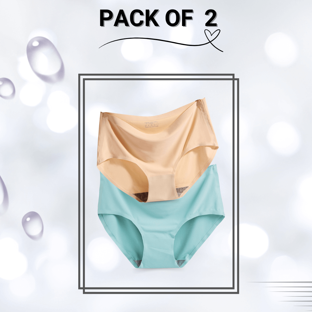 Seamless Panties Pack Of 2 (Small) {Nude, Light sea green}