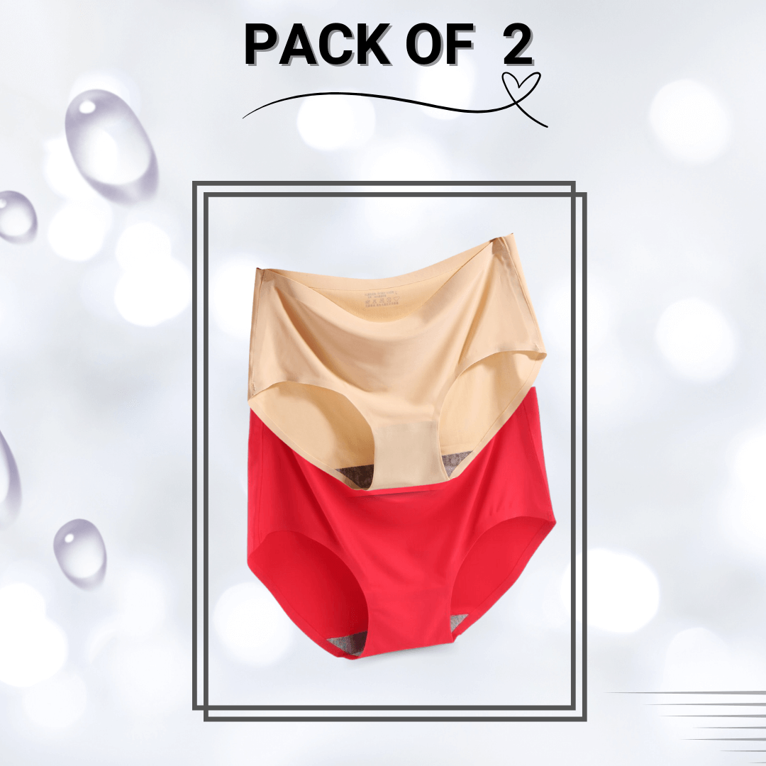 Seamless Panties Pack Of 2 (Small) {Red, Nude}