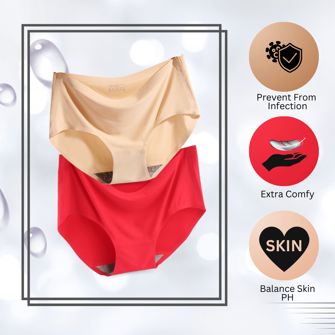 Seamless Panties Pack Of 2 (Small) {Red, Nude}