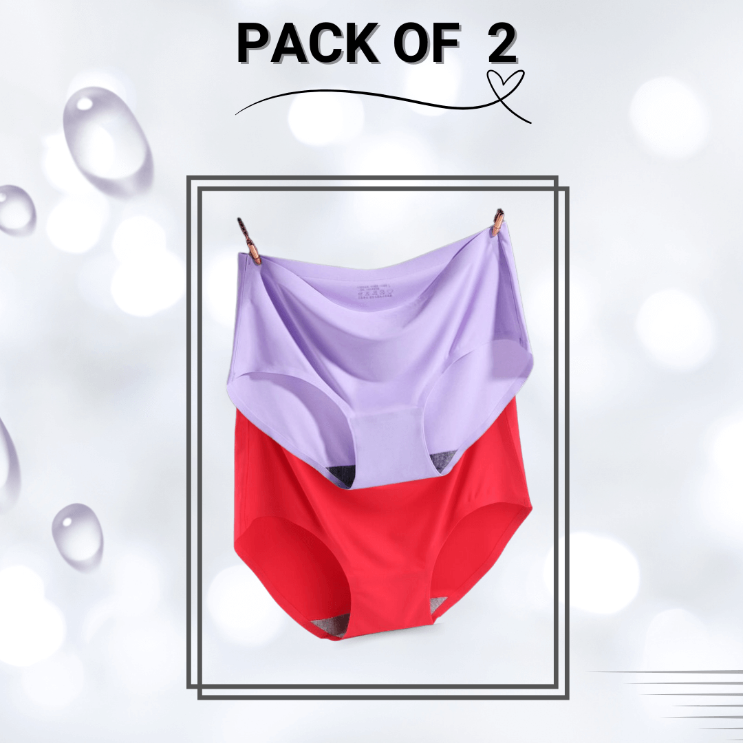 Seamless Panties Pack Of 2 (Medium) {Red , Lavender}
