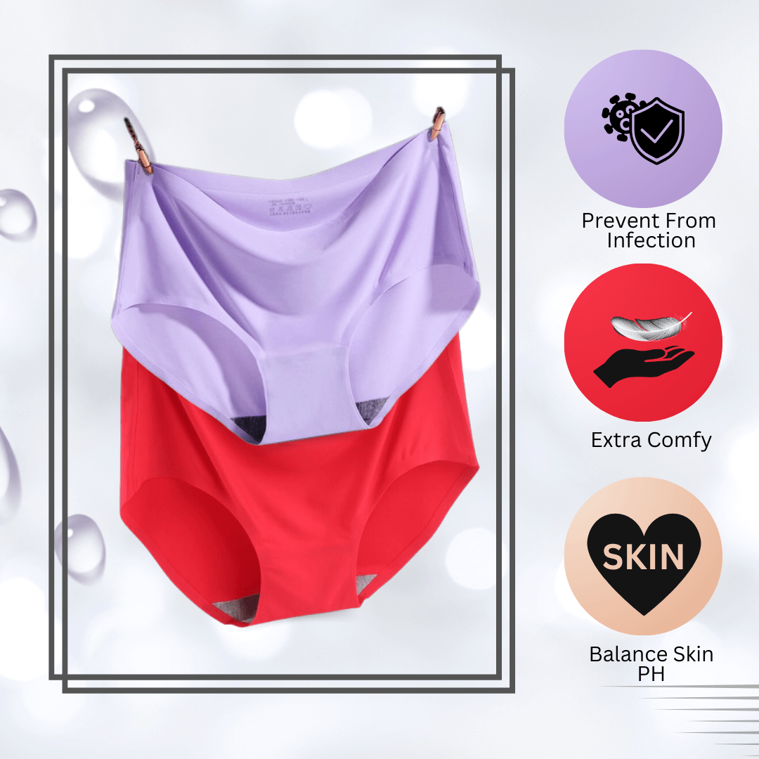 Seamless Panties Pack Of 2 (Medium) {Red , Lavender}
