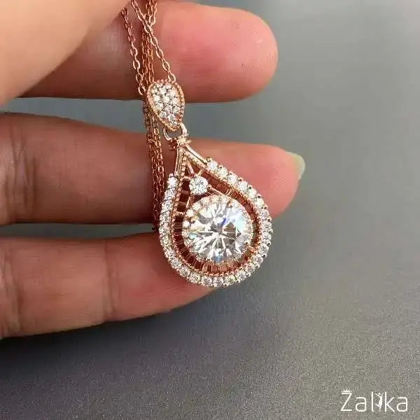 Rose Gold Zircon Necklace