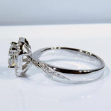 Square Sparkling Zircon Ring
