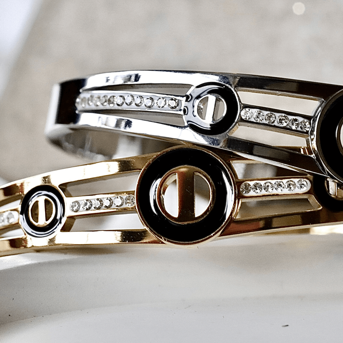 Rhinestone Stainless Steel Kara