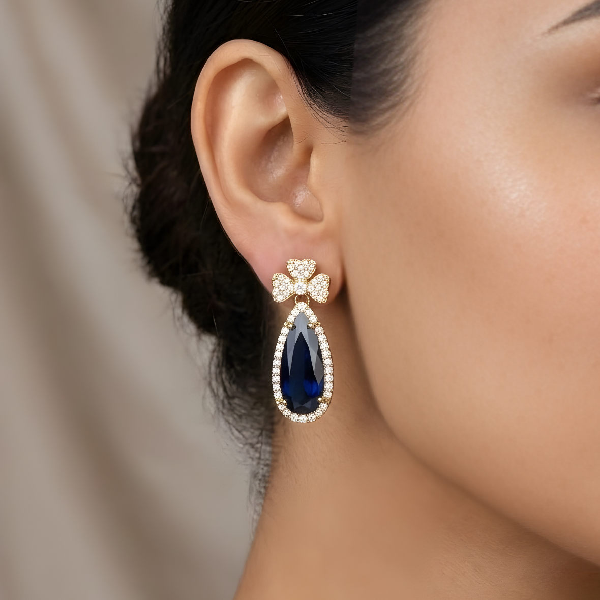 Big Crystal Drop Earring