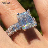 Square Cubic Zirconia Rings