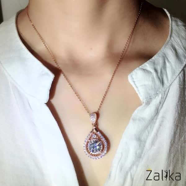 Rose Gold Zircon Necklace
