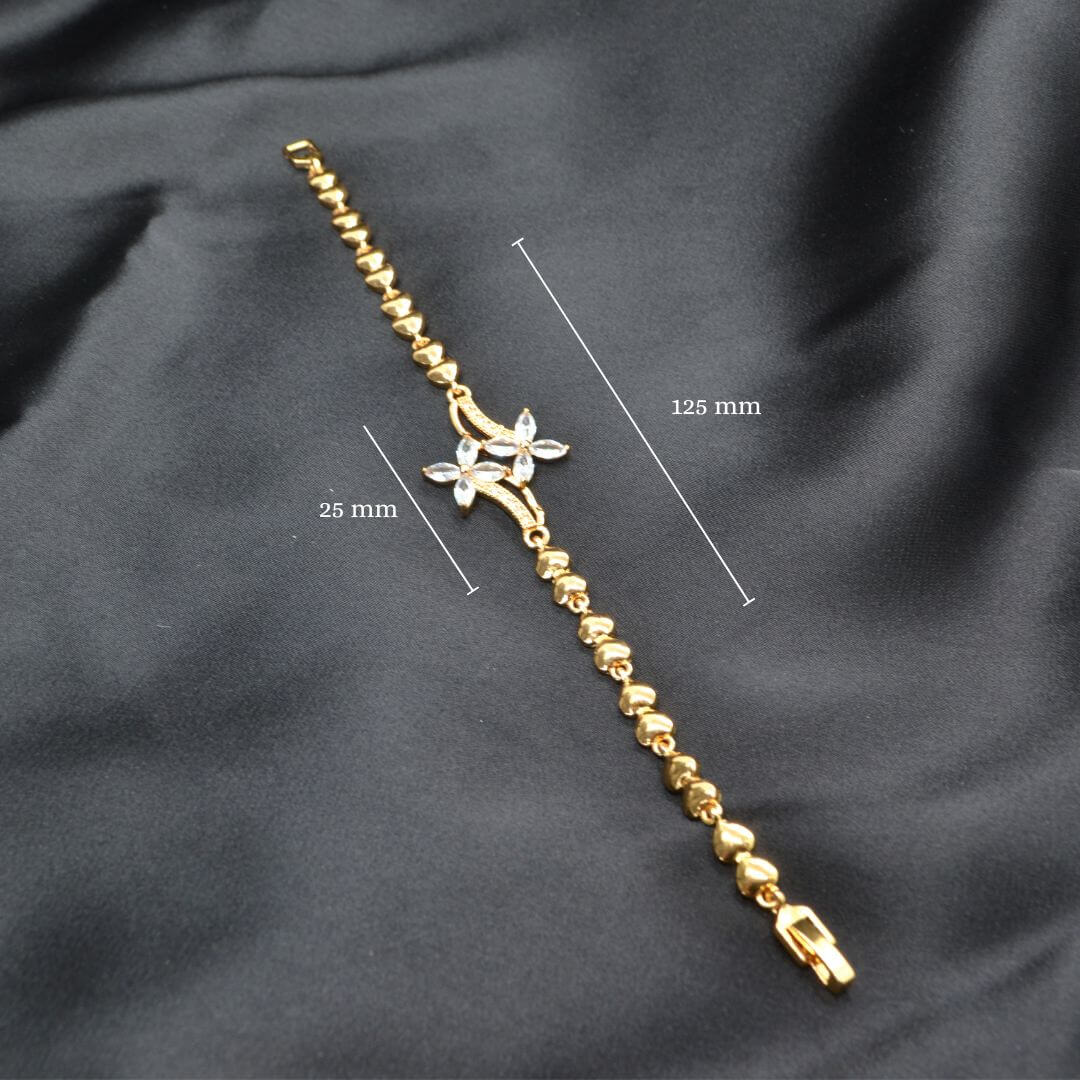 Love Kicks Gold Hearts Bracelet