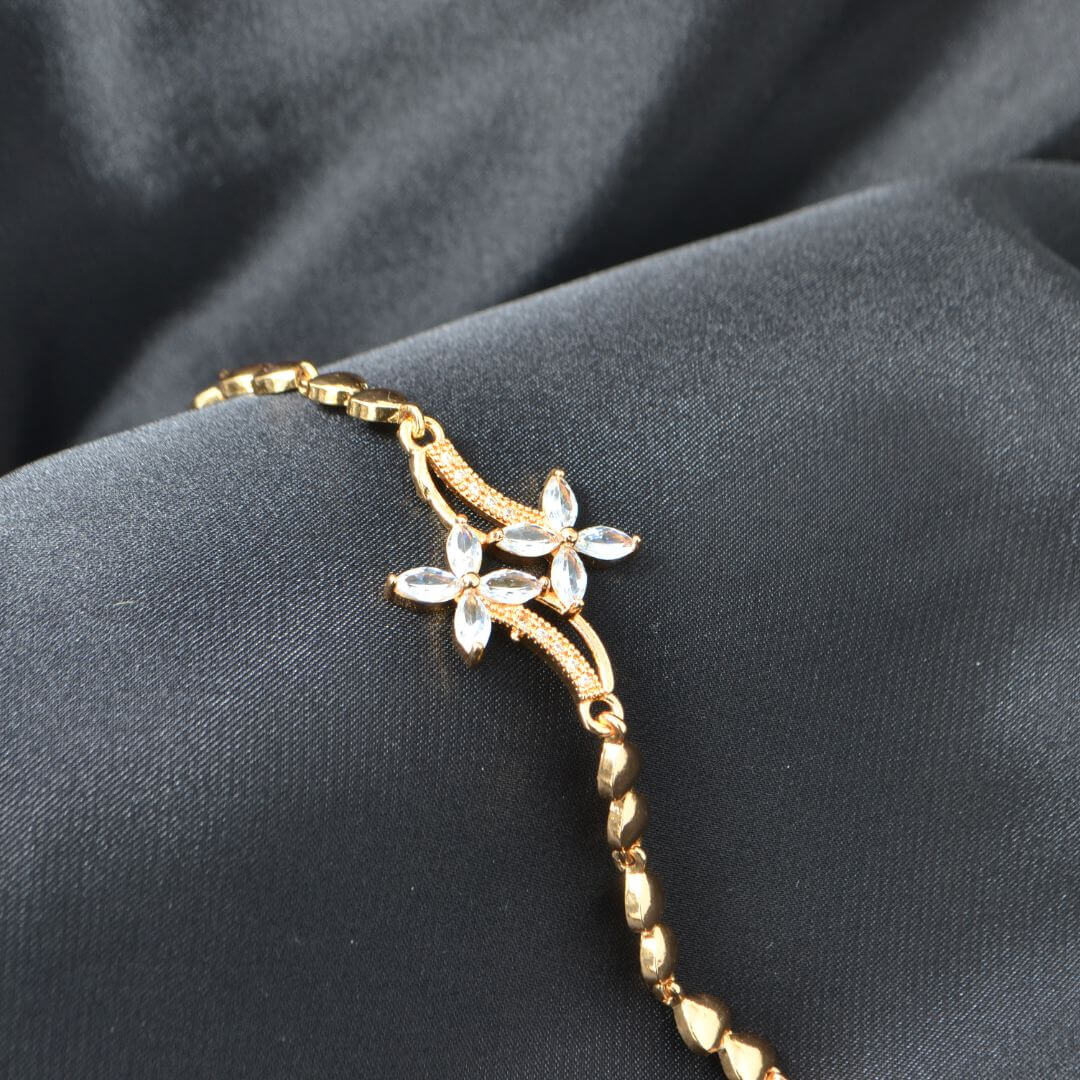 Love Kicks Gold Hearts Bracelet