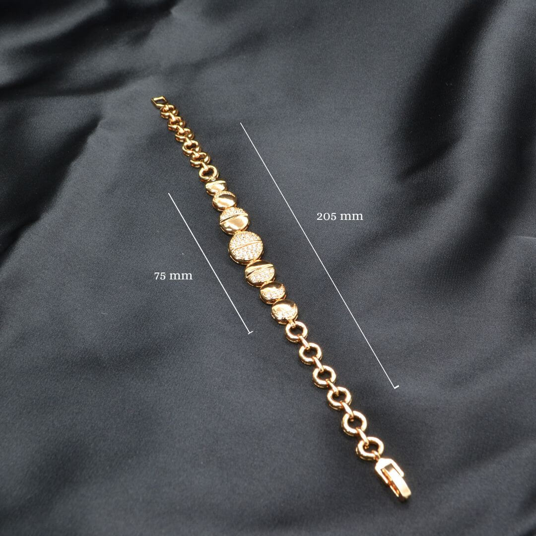 Circular linked Gold Bracelet