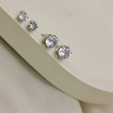 AAA Cubic Zirconia Round Stud Earrings