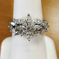 Flower Marquise Cut Ring