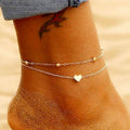 heart anklet for girls