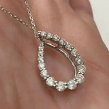 925 Sliver Plating Zirconia Water Drop Dainty Necklace