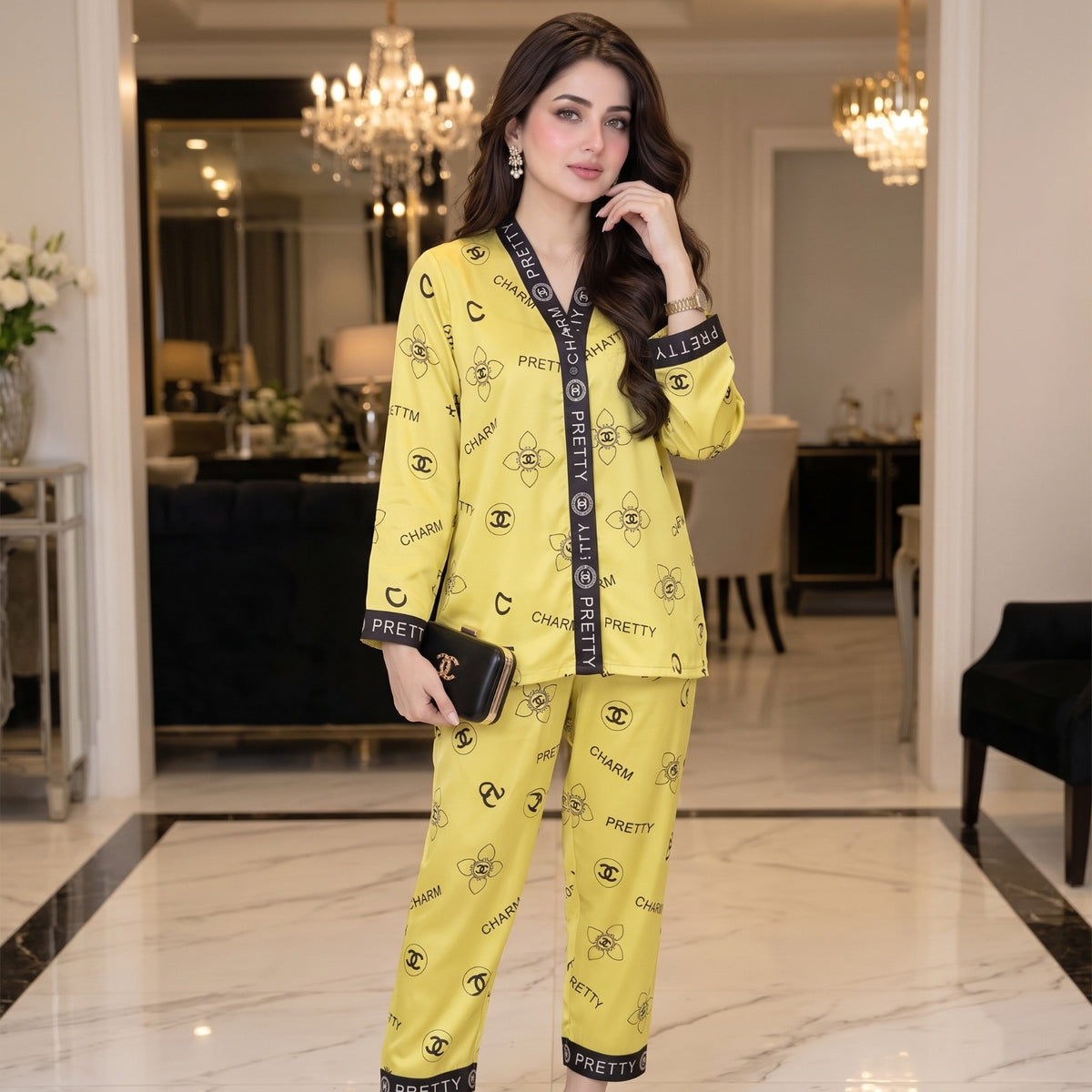 Luxury Silk Night Wear - Tenna Green