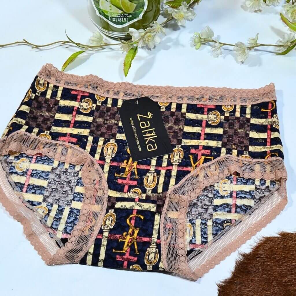 Chain Design full net Pantie lace trim