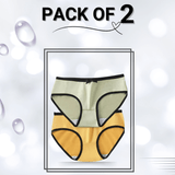 Cotton Panties Pack Of 2 (Large) (Green , Yellow)