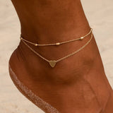 Adjustable Heart Shaped Anklet