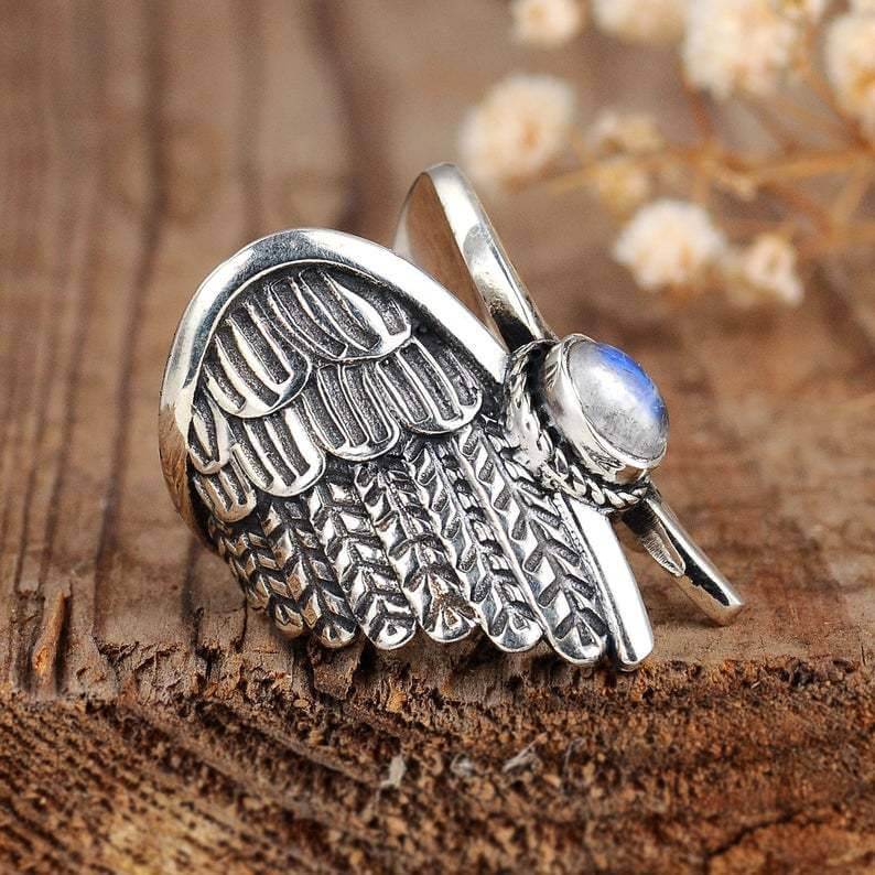 Angel Wings Opal Ring