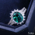 Green Zircon Engagement Ring