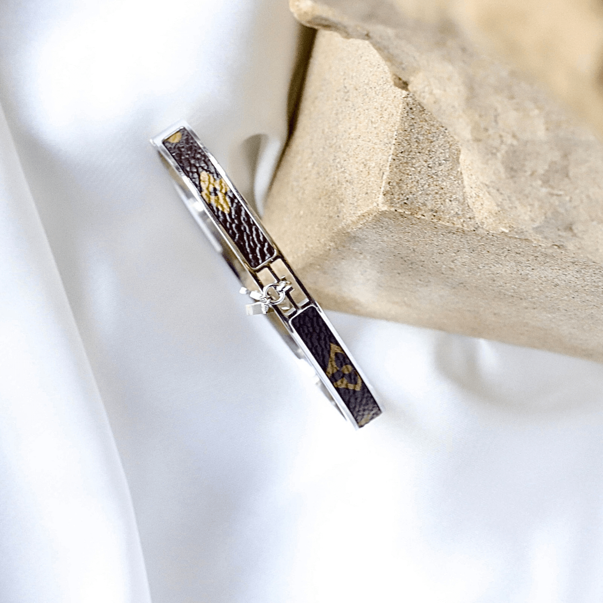 Black and silver stylish bangle