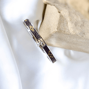 Black and silver stylish bangle